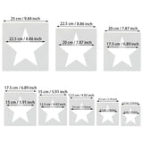 8 PCS Large Star Stencil - Different Sizes Template for Painting ZTEOFO