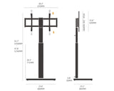 FITUEYES Floor TV Stand for Living Room, Bedroom, Tall Corner TV Stand Mount with Sturdy Wood Base for 32 to 70 Inch TVs, Swivel, Height Adjustable, Holds 40kgs, Black FITUEYES