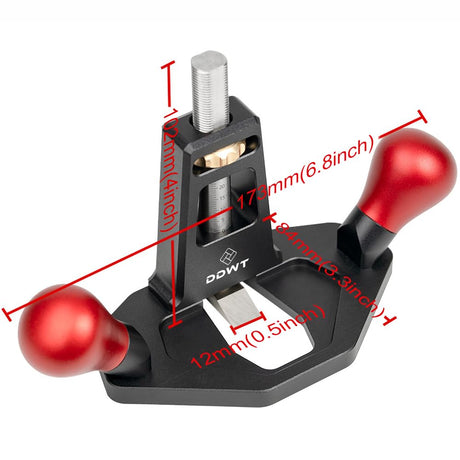 DDWT Router Plane Handheld Woodworking Tool Quick Adjust Depth with Depth Stop for Tuning Joinery Cutting Dados Grooves Mortise DDWT