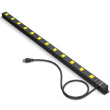 ZESEN 12 Outlet Long Power Strips Heavy Duty Garage Workshop Multi Wide Industrial Power Strip Surge Protector with 4ft Cord, ETL Certified, 1875W, Black ZESEN