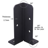 Wpbhk 8Pcs Adjustable Deck Post Anchor Base Brackets Fit 1.5x1.5,2x2,2x4,4x4 Post,Heavy Duty Reversible Wood Fence Post Base Brackets kit for Pergola Railing Mailbox Wpbhk