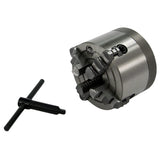 Lathe Chuck, 4-Jaw 4", Independent with Adapter - High Grade Steel - Includes a chuck key and reversible jaws, LittleMachineShop.com (1697) LittleMachineShop.com