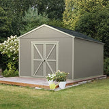 Handy Home Products Astoria 12x20 Do-It-Yourself Wooden Storage Shed Brown Handy Home Products