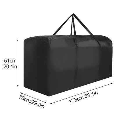 DNIEBW Christmas Tree Storage Bag,Tree Storage Bag 12ft Artificial Disassembled Trees,Heavy Duty Xmas Holiday Tree Bag with Durable Handles & Dual Zipper (Black 68x30x20in)