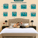 SGI bedding 96"x96" 4 Pc Vermont King Sheet Set 1000 Thread Count 100% Egyptian Cotton - Deep Pocket 15" Ultra Soft, Breathable, Hotel Quality Sheets, Oversized Bed Sheets, White SGI bedding