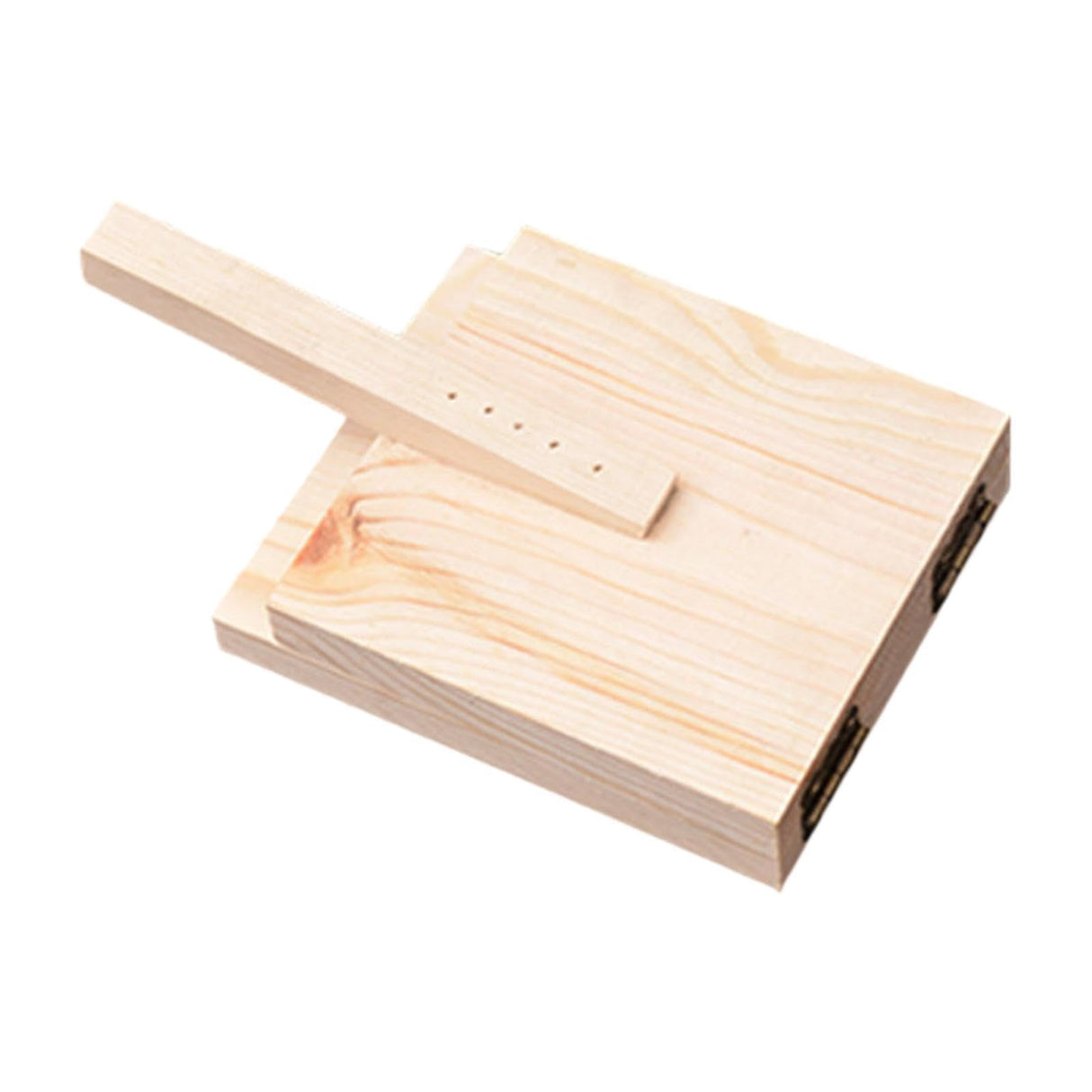 IEUDNS Dough Presser Dough Pressing Tool, Wooden Wooden Tortilla Press Maker, Manual Dumpling Wrapper Presser Kitchen Gadgets, Beige IEUDNS