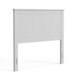 Glenwillow Home Wainscott Wood Panel Headboard in White - Full Size Glenwillow Home