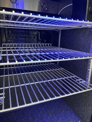 Mont Alpi MAF 2.7 Cubic Ft Stainless Steel Portable Outdoor Rated Glass Door Compact Temperature Adjustable Lockable Refrigerator Beverage & Wine Cooler Module w/ 3 Adjustable Racks + Blue Lighting Mont Alpi