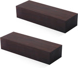 2Pcs Black Ebony Wood, 4.72 x 1.57 x 0.98 Ebony Wood Lumber Handle Plate for Music Instruments DIY Tools, Black Ebony Lumber Original Wood Timber for Wood Turning Blanks Flylin
