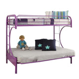Acme Furniture Eclipse Twin Over Full and Futon Bunk Bed in Purple Acme