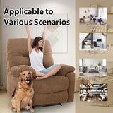 Chizzyseat Manual Oversized Recliner Overstuffed Chairs Large Recliner High Weight Capacity Big and Tall Man Recliner for Heavy Duty 400lbs Adults for Living Room, Bedroom, Nursery, RV Brown