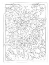 Creative Haven Butterflies Flights of Fancy Coloring Book (Adult Coloring Books: Insects) Dover Publications