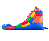 Inflatable Water Slide for Kids & Toddlers with Inflatable Pool, Backyard, Park or Commercial Use, Outdoor Water Play, Includes Blower Stakes, Splash Pool & Storage Bag, Large 25.5' x 9' x 15' Pogo Bounce House