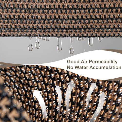 LOVE STORY 10x10 FT Sun Shade Cloth with Grommets Pergola Shade Cover 95% UV Protection for Patio Outdoor, Brown - WoodArtSupply