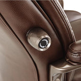 Alera Alera Veon Series Executive High-Back Bonded Leather Chair, Supports Up to 275 Lb, Brown Seat/Back, Bronze Base Alera