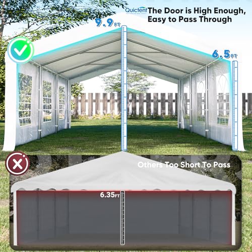 Quictent 20x30ft Party Tent Heavy Duty Outdoor Canopy Tent Carport Wedding Event Shelter BBQ Wedding Tents for Parties with Storage Bags(Church) Quictent