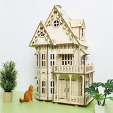 3D House Jigsaw Puzzle Model Kit - CUTEROOM Fantasy Villa Dollhouse DIY Building Set for Adults, Creative Home Decor Gift