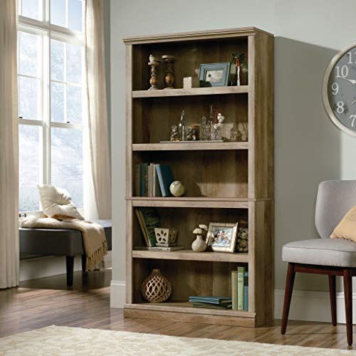 Sauder Miscellaneous Storage 5 Bookcase/Book Shelf, L: 35.28" x W: 13.23" x H: 69.76, Lintel Oak Sauder
