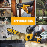 JUNWOOD 2Pack 8.0Ah Lithium Replacement for Dewalt 20V Battery Max XR Cordless Tools DCB180 DCB205 DCB206 DCB206-2 DCB200 DCB204 DCB204BT-2 DCB203 DCB201 DCB207 JUNWOOD