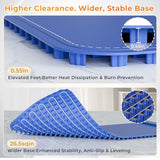 Warming Mat for Food Extra Large 32"x15", Electric Silicone Food Warmer Trays for Chafing Dishes & Buffet,Portable Countertop Food Warmers for Parties, 7-Level Temp 8-Hour Timer， Blue FJAU