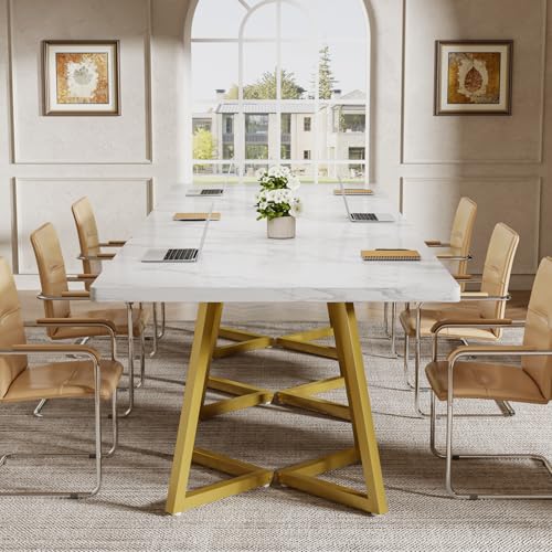 Tribesigns 31.5" Square Conference Table, Small Wooden Meeting Table for 2-4 People, Compact Office Table for Small Spaces, Seminar Room Tribesigns