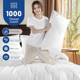SONORO KATE 100% Egyptian Cotton Duvet Cover King Size, 1000 Thread Count Sateen Duvet Cover, Soft, Breathable Cotton Comforter Cover with Hidden Zipper Closure - 3 PC (White,King) SONORO KATE