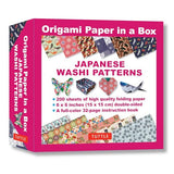 Origami Paper in a Box - Japanese Washi Patterns: 200 Sheets of Tuttle Origami Paper: 6x6 Inch Origami Paper Printed with 12 Different Patterns: 32-page Instructional Book of 10 Projects WoodArtSupply