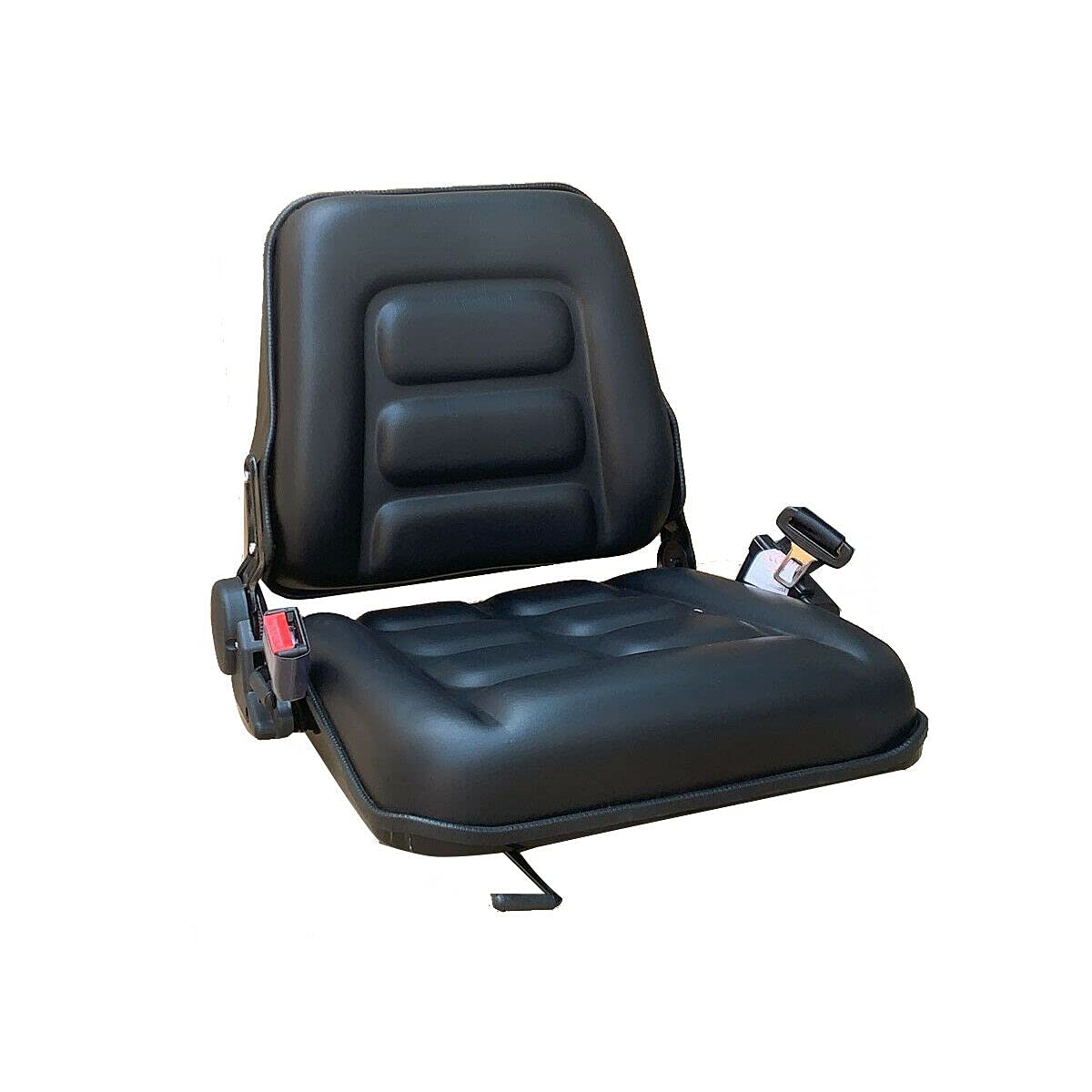 CDZHLTG Universal Forklift Seat Waterproof Forklift Suspension Seat with Safety Belt Adjustable Forklift Seat for Tractor Loader Excavator Forklift Black CDZHLTG