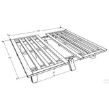 Kodiak Furniture Carson 75" Traditional Full-Size Wood Futon Frame, Solid Pine Construction, Assembly Required, in Java Brown Finish Kodiak Furniture