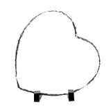 XHKDSYMC 1 PC Sublimation Slate Blanks, Heart Shape Sublimation Blank Slate Rock Stone 7.9x7.9 Inch Sublimation Photo Slate with Display Holder for Heat Press Printing XHKDSYMC