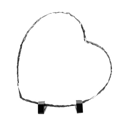 XHKDSYMC 1 PC Sublimation Slate Blanks, Heart Shape Sublimation Blank Slate Rock Stone 7.9x7.9 Inch Sublimation Photo Slate with Display Holder for Heat Press Printing