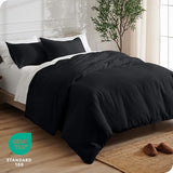 Bare Home Bedding Duvet Cover Queen Size - Premium 1800 Super Soft Collection - Lightweight, Cooling Duvet Cover - Soft Breathable Bedding (Queen, Black) Bare Home