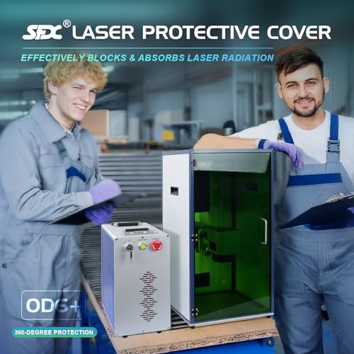 SFX OD6+ Protective Cover for Laser Marking Machines Laser Engraver Protective Cover Laser Ptotective Cover 360° Protection UV, YAG, Semiconductor Laser Safe Customizable Size(350 * 350 * 1000) XINCHENG PRECISION