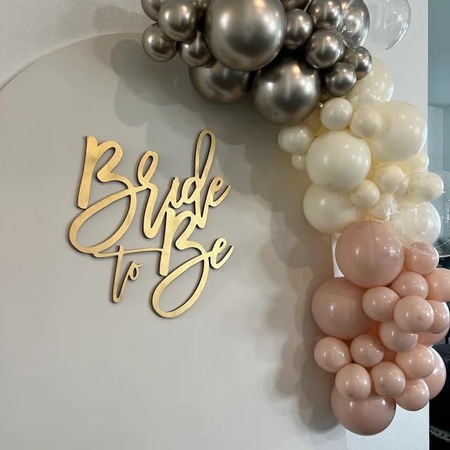 Bride to Be Wooden Sign for Backdrop- Custom Engagement Party Decorations, Bridal Shower Sign- Personalized Wooden Name Sign- MDF- Available in 16” & 23” (20" W x 23" H) - WoodArtSupply