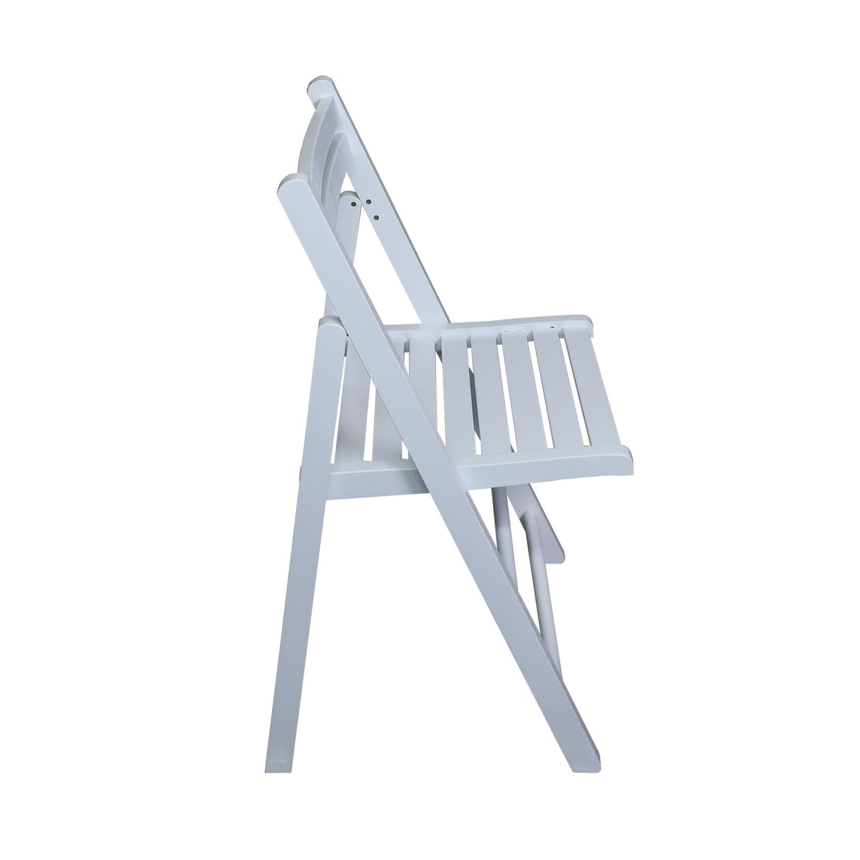 Casual Home Wooden Folding Chairs 2-Pcs Set, 17" W x 18" D x 30.75" H, White Casual Home
