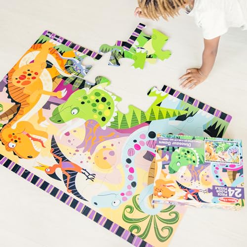 Melissa & Doug Dinosaur Dawn Jumbo Jigsaw Floor Puzzle (24 pcs, 2 x 3 feet) - FSC Certified Melissa & Doug