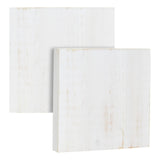 6 Pack White Washed Craft Wood Board Panels with Hardware Included for DIY Signs, Paintings (5 x 5 in) Bright Creations