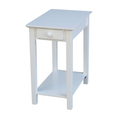 IC International Concepts International Concepts Narrow End Table, White