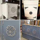 MUXSAM Retro Wood Carved Onlays Appliques, Round Solid Woodcarvings Center Decals for Closet Door Cabinet Drawer Wall Ceilling Dresser Wardrobe MUXSAM