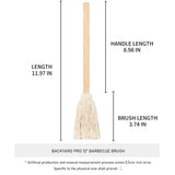 LZMS 10 Packs Backyard 12" Grill Brush - BBQ Grill Basting Brush Mop - Grill Brush for Outdoor Grill - BBQ Brush for Picnic Barbeque Grilling Smoking Steak - Lightweight, Easy Dipping, Food Grade LZMS