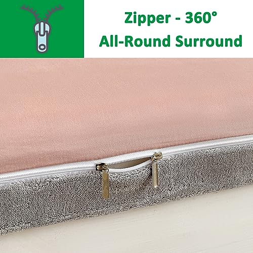 Japanese Floor Mattress Cover with Zipper,100% Cotton Cover for Traditional Shikibuton Futon Mattress, Futon Mattress Protective Cover,Reversible Washable,Pink2,Full/120x200cm Generic