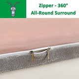 Japanese Floor Mattress Cover with Zipper,100% Cotton Cover for Traditional Shikibuton Futon Mattress, Futon Mattress Protective Cover,Reversible Washable,Pink2,Full/120x200cm Generic