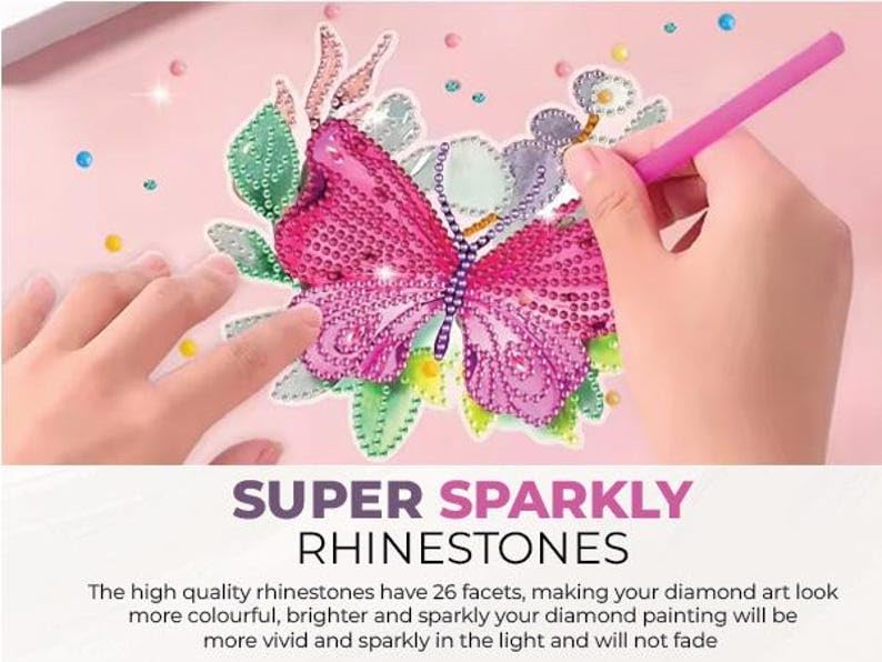 5D DIY Hearts Fidget Spinner Diamond Painting Kit Glow in Dark Crystal Rhinestone Acrylic Decoration Approx 8cm x 8cm Syntego