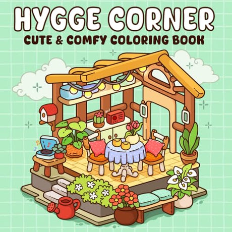 Hygge Corner: A Cozy Hygge Corners Relaxing Coloring Book with Charming Nooks for Adults & Teens WoodArtSupply