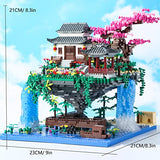 Yushinv Cherry Blossom Tree Building Set with Gift Box, Original Music Cherry Blossom Tree House(Type :Symphony), Japanese Sakura Tree House Lights Building Kit3320 Pcs, Cherry Bonsai Building Set.