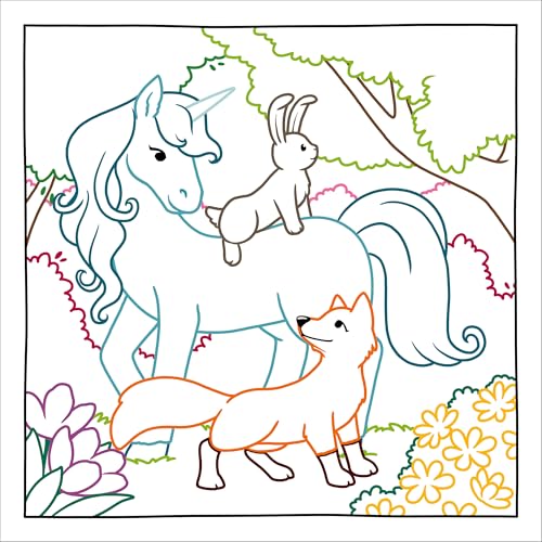 Magic Paper Coloring Book: Unicorns: Discover Hidden Patterns and Images! WoodArtSupply