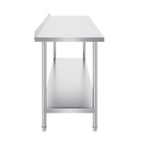VEVOR 24 x 72 x 36 Inch Stainless Steel Work Table, Commercial Food Prep Worktable Heavy Duty Prep Worktable, Metal Work Table with Adjustable Height for Restaurant, Home and Hotel VEVOR