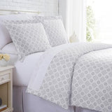 SouthShore FINE LIVING Aztec Dreams Collection, 300 Thread-Count, Premium Quality Single-Ply, Long Staple Cotton Sateen Duvet Cover Set, Twin / Twin XL, Lunar Grey Southshore Fine Living, Inc.