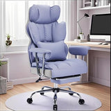 Efomao Big and Tall Office Chair 440LBS, Purple Heavy Duty Executive Chair with Footrest, Ergonomic Desk Chair for Home Office, Wide Computer Chair Efomao