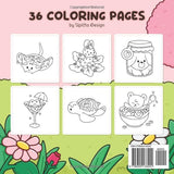 Munchy Friends: Cozy coloring Book for Adults Featuring Cute Food and Animals Characters for stress-relief WoodArtSupply